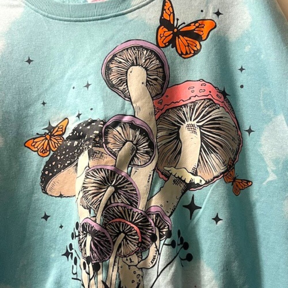 Beautiful Blue Crop Top Sweatshirt